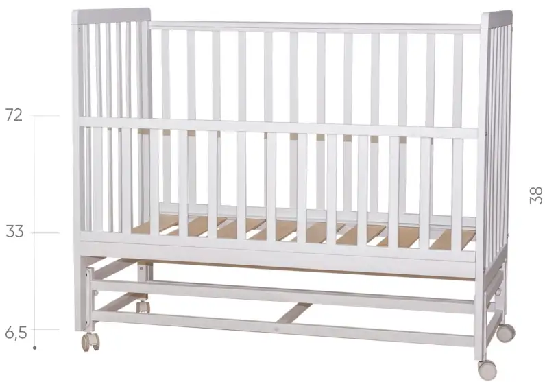 Кровать-маятник белый Albero НИК 2б