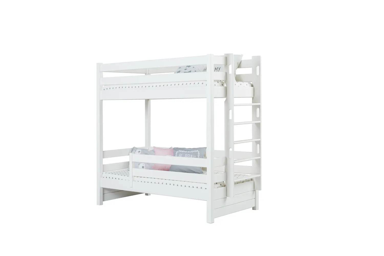 Кровать из дерева белая 2-яр ТК №14 800х1800 (выставочный образец)