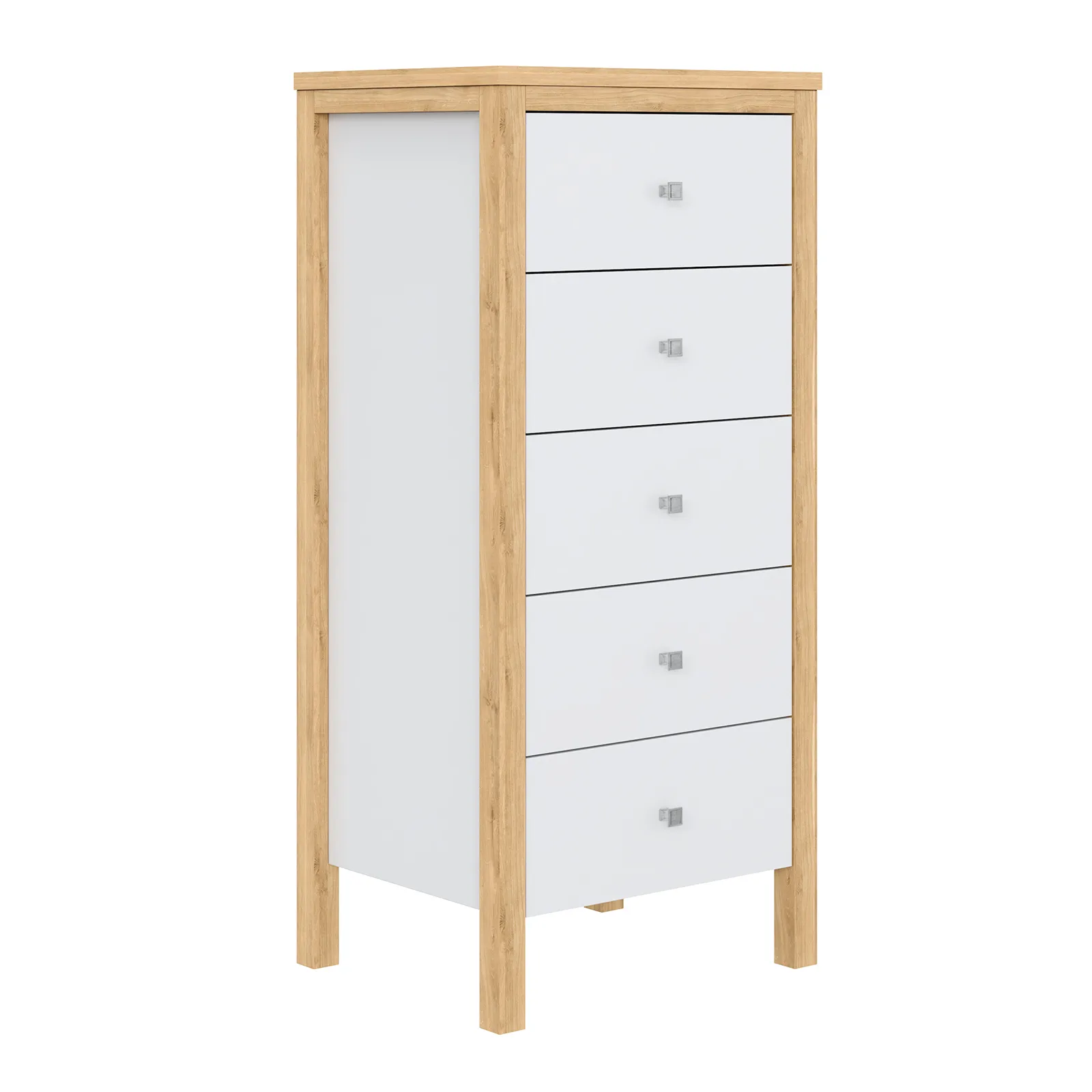 Комод массив сосны Вояж-05 (Белый лак + антик №24)