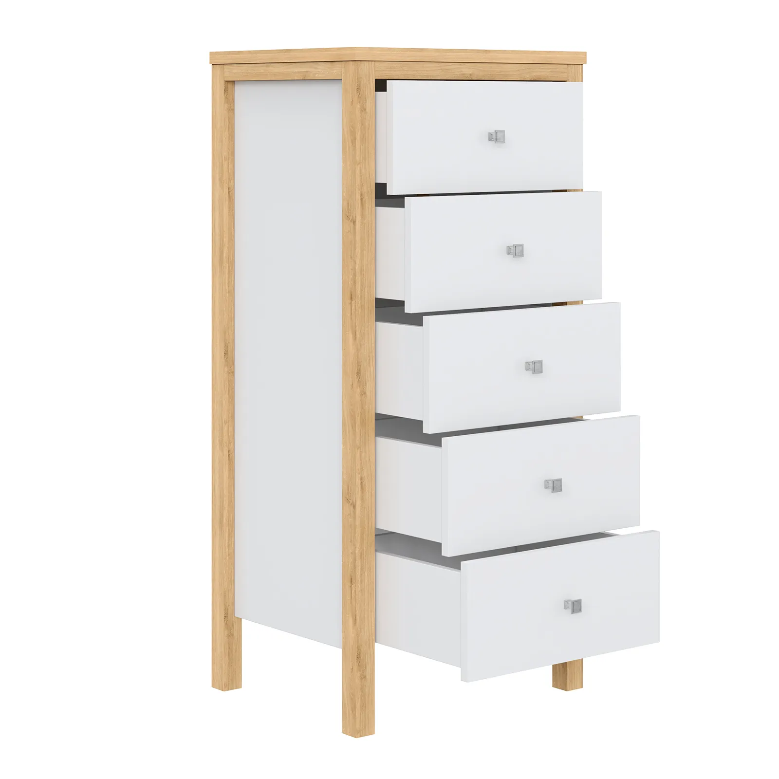 Комод массив сосны Вояж-05 (Белый лак + антик №24)