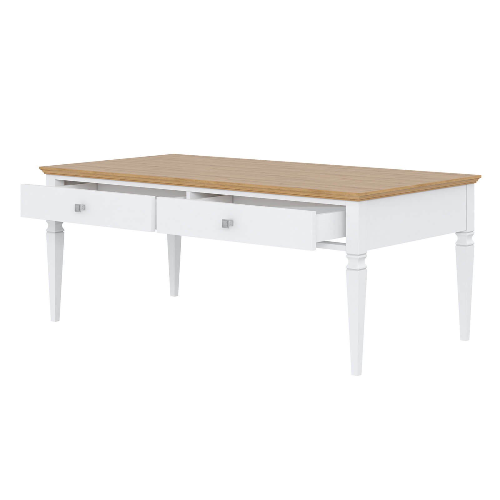 Стол журнальный "Ольса" 02 (белый лак-антик 24)