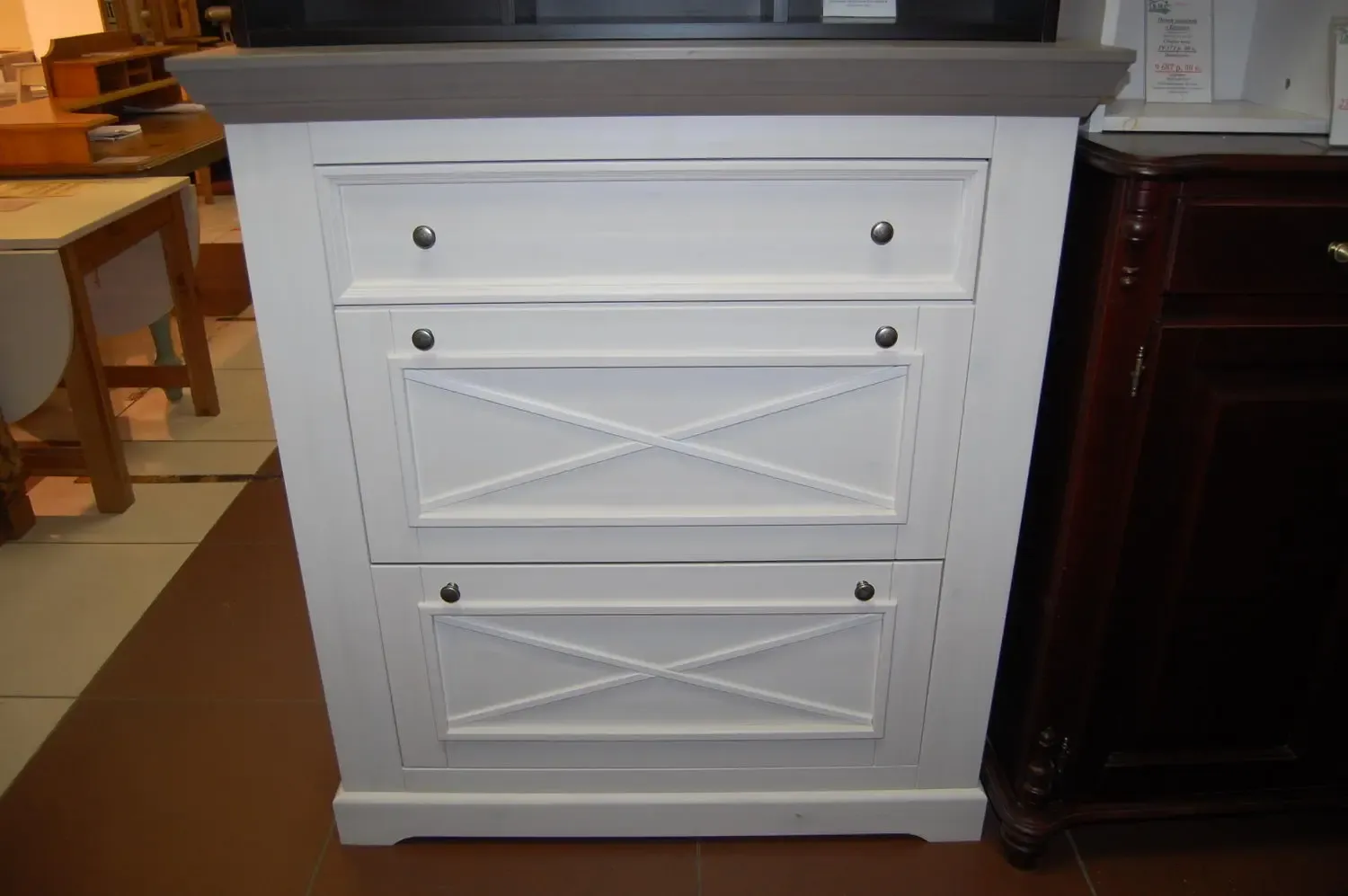 Тумба белая Форест для обуви (выставочный образец)